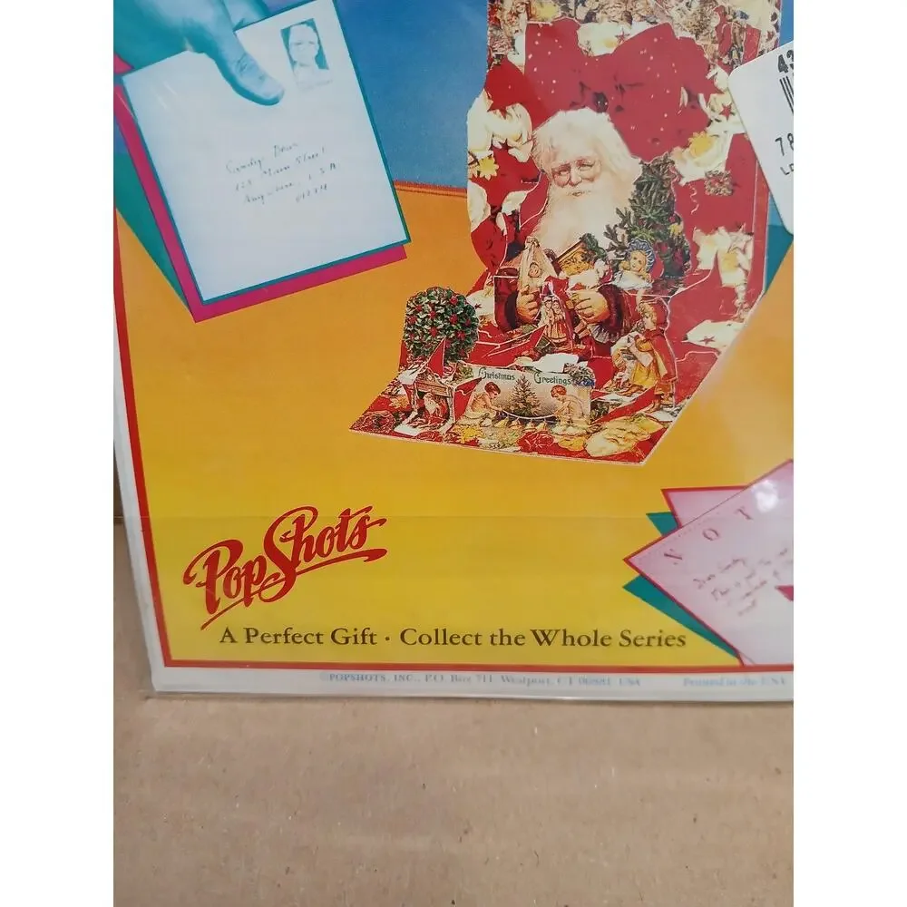 Vintage PopShots Victorian Santa Cynthia Hart Pop Up Christmas Card USA New